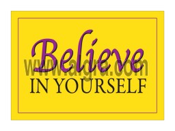 Believe in Yourself 18" x 24" Laminated Inspirational Poster