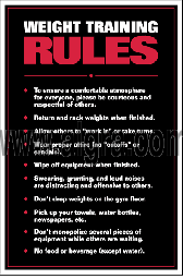 Weight Training Rules Poster 