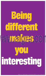 Being Different Makes You Interesting Poster