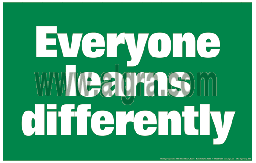 Everyone Learns Differently Poster