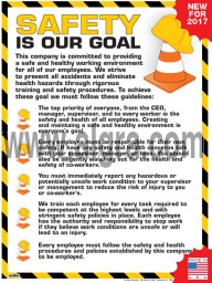 Workplace Safety Poster 18" x 24" Laminated AH4B by Algra Corporation 