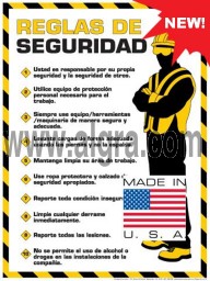 Workplace Safety (Spanish) Rules Poster