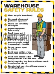 Warehouse Safety Rules Poster