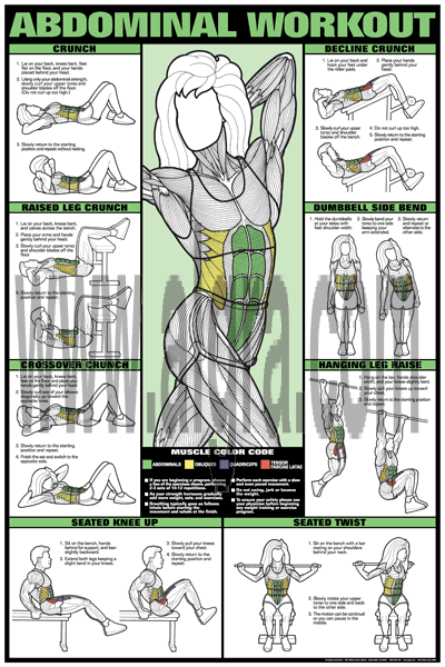 Female Abdominal Workout Poster