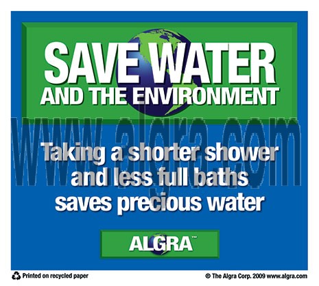 Shower Placard