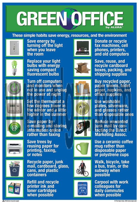 Green Office Poster