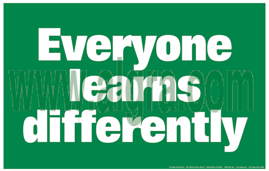 Everyone Learns Differently Poster