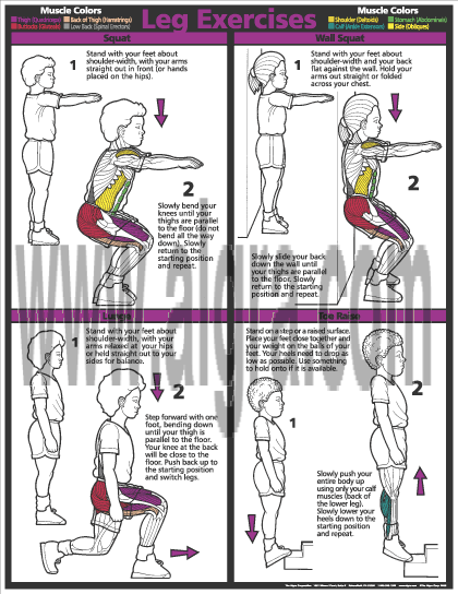 Leg Exercise Poster
