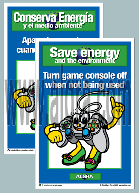 Kid's Game Controller Placard 3.25" x 5" Front and Back Shown
