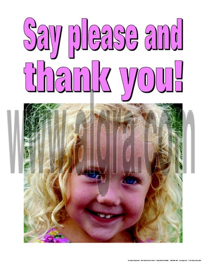 Say Please and Thank You Poster