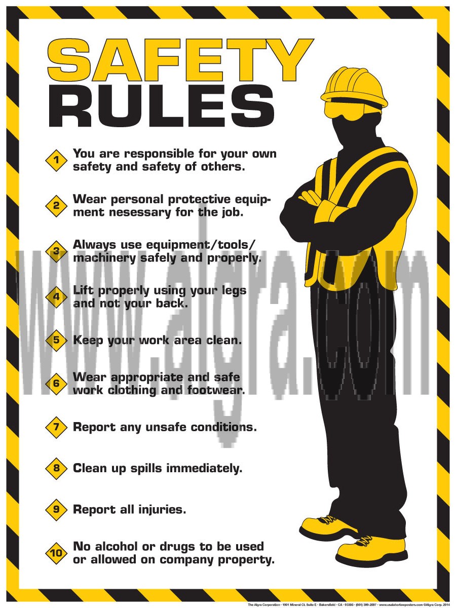 Workplace Safety Rules Poster