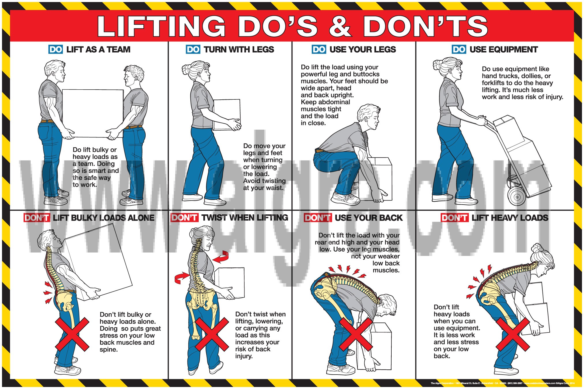 Lifting Do's & Don'ts 24 x 36 Poster