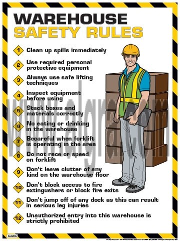Warehouse Safety Rules Poster