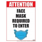 Mask Required Poster 12" x 16" Laminated 