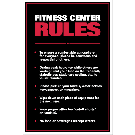 Fitness Center Rules Poster