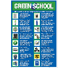 Green School Poster 11" X 16" English on one side and Spanish on the other